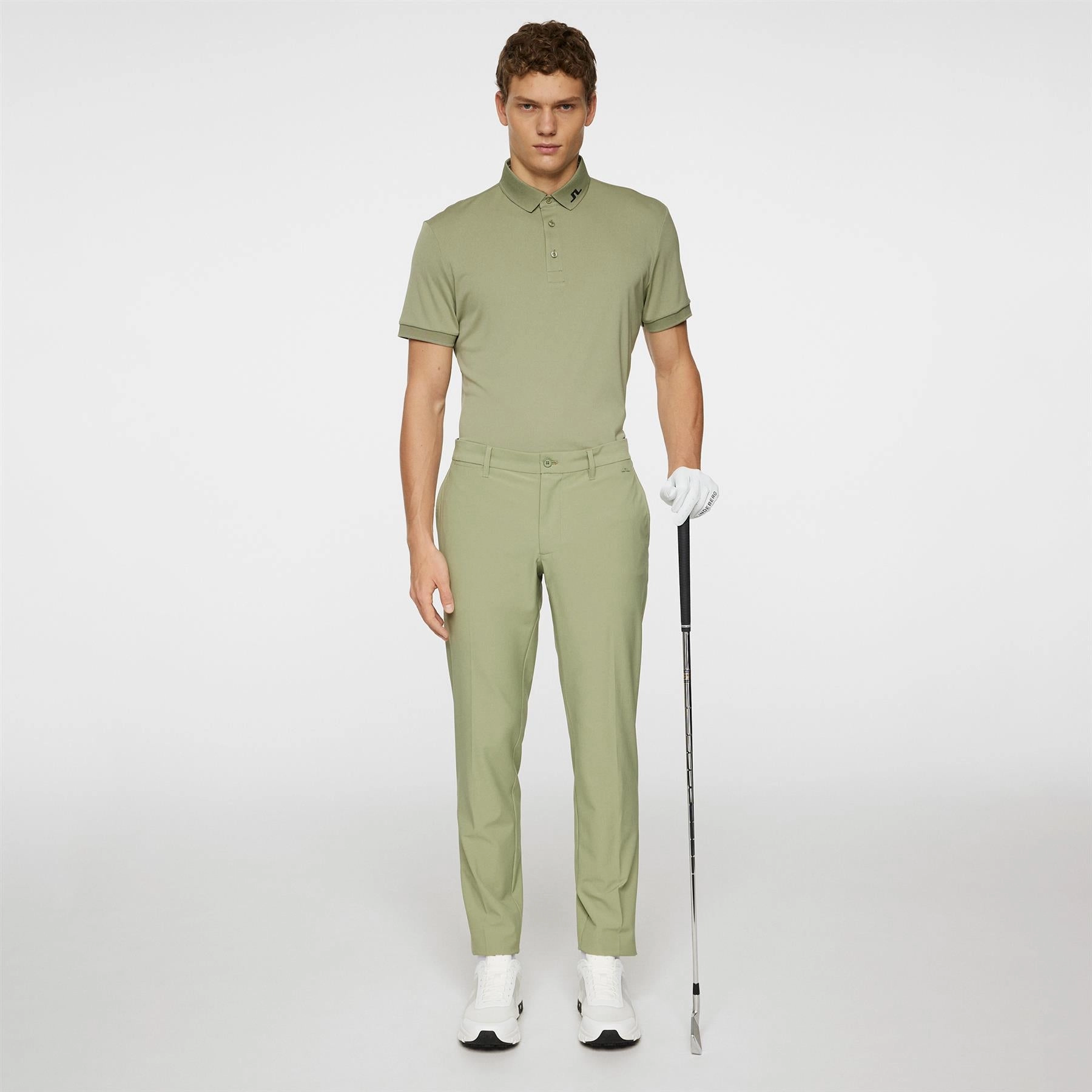 Ellott Micro High Stretch Trousers Oil Green J.Lindeberg Golfwear for Men