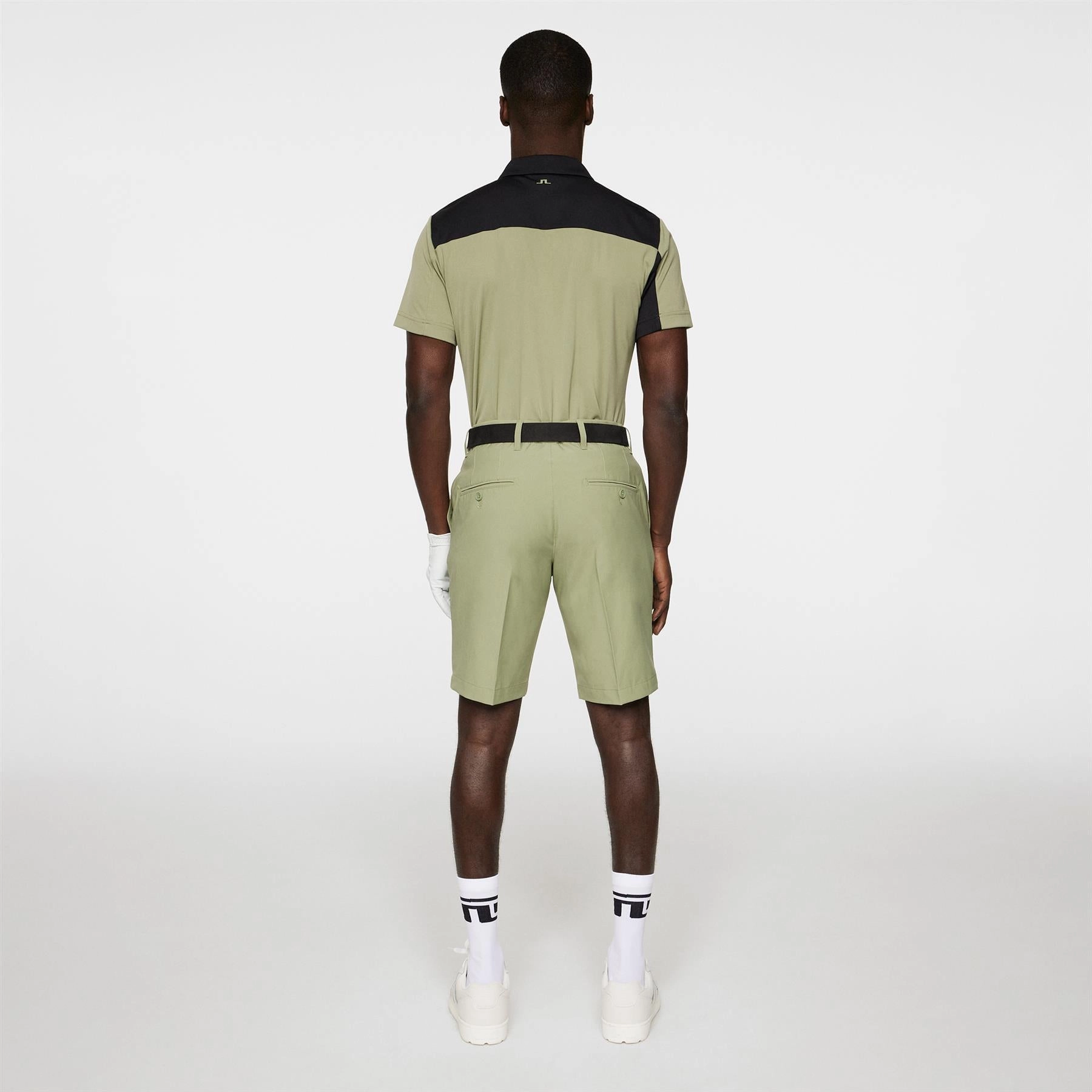 Eloy Micro High Stretch Shorts Oil Green J.Lindeberg Golfwear for Men