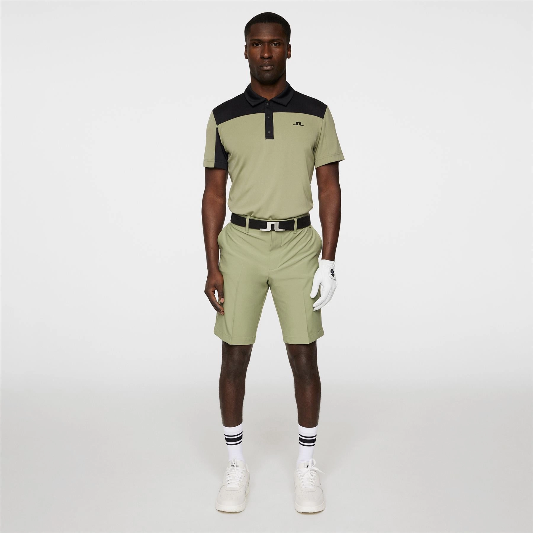 Eloy Micro High Stretch Shorts Oil Green J.Lindeberg Golfwear for Men