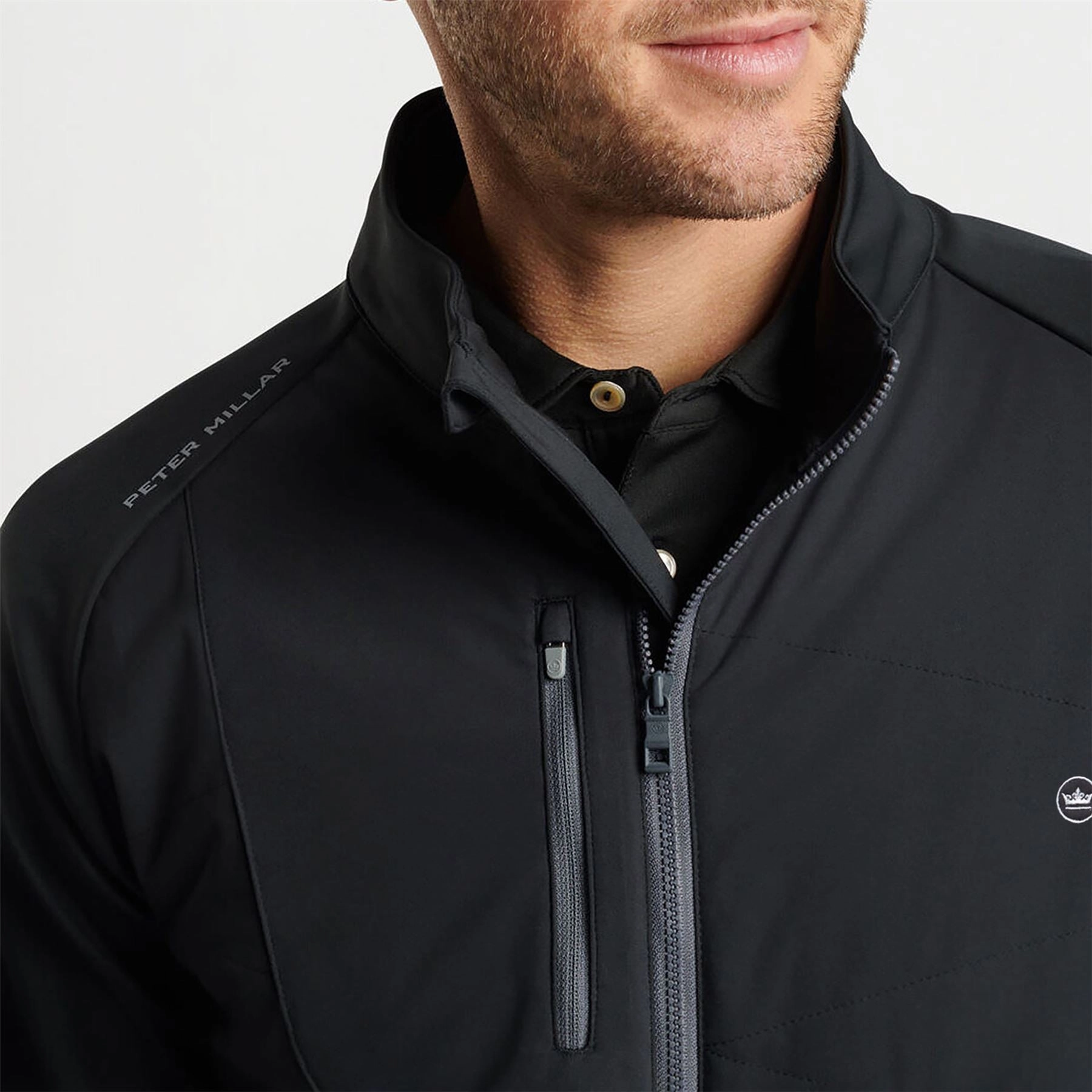 Endeavor Classic Fit Hybrid Jacket Black Peter Millar Menswear Collection