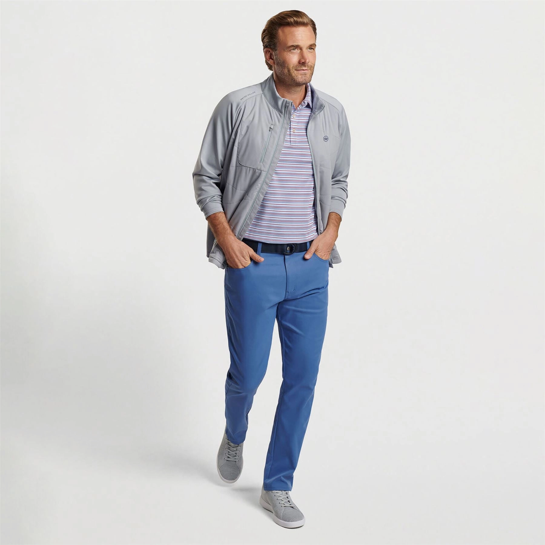 Endeavor Classic Fit Hybrid Jacket Gale Grey Peter Millar Menswear Collection