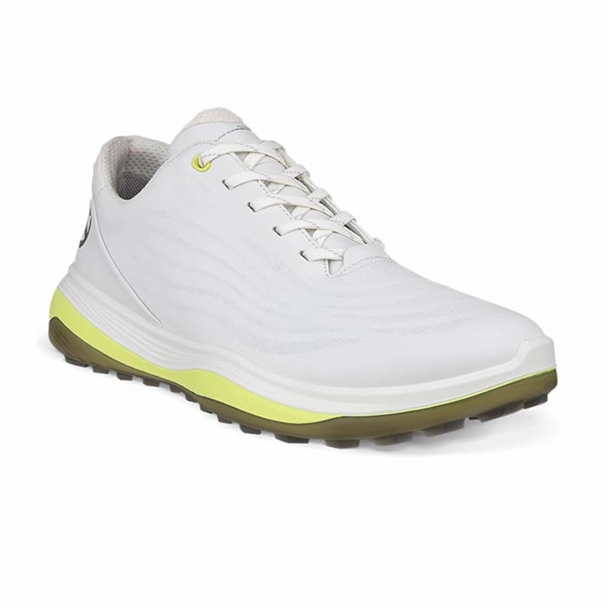 Eva Outsole Shoes Ecco Men's LT1 Golf Spikeless Shoes - White/Yellow
