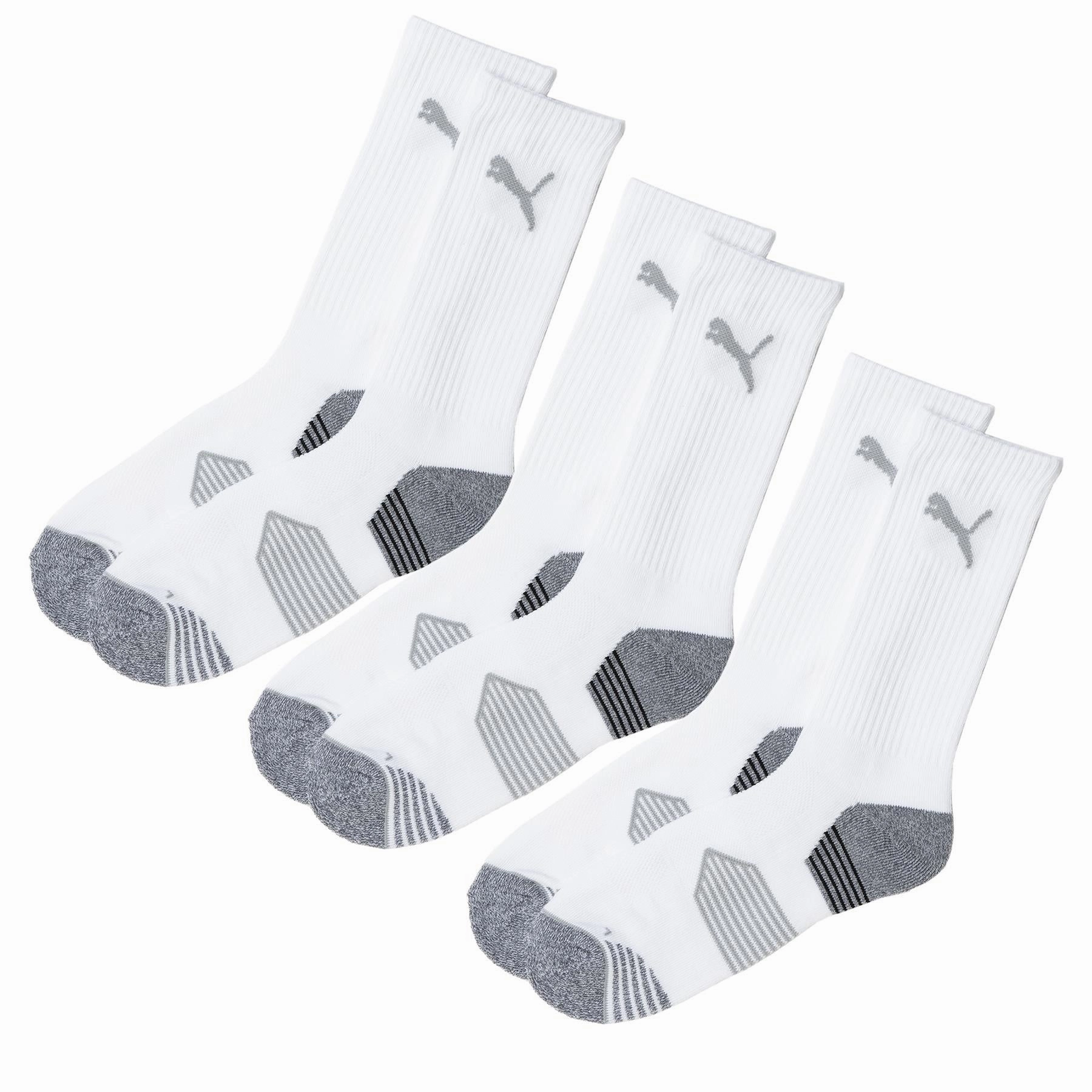 Essential Crew Cut Sock Three Pack White Puma Men's Sportswear