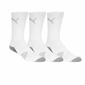 Essential Crew Cut Sock Three Pack White Puma men's athletic clothing