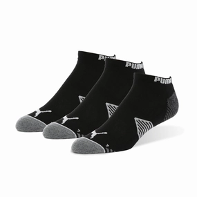 Essential Low Cut Sock Three Pack Black Puma men's athletic clothing