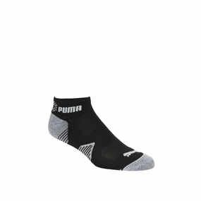 Essential Quarter Cut Sock Three Pack Black Puma men's athletic clothing