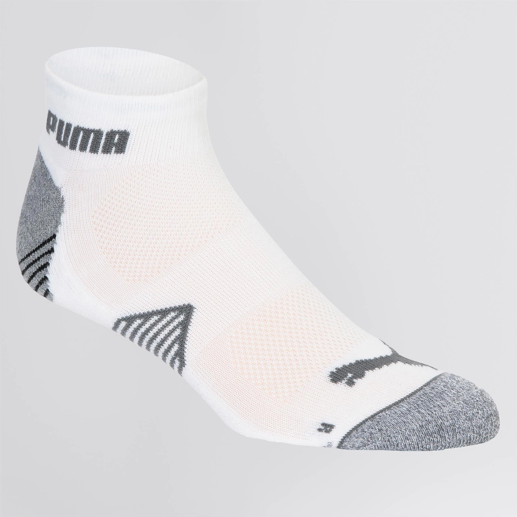 Essential Quarter Cut Sock Three Pack White Puma men's athletic clothing