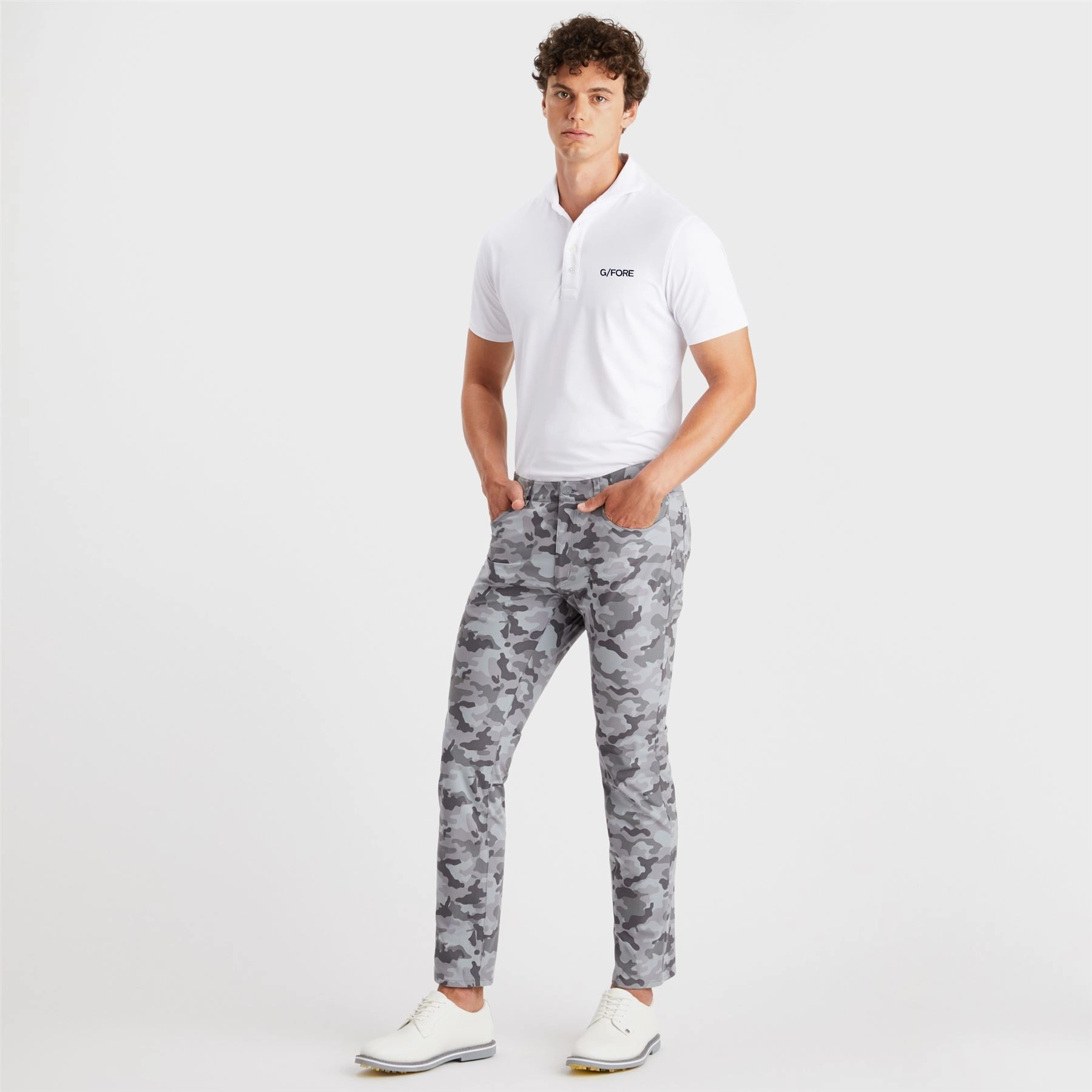 Essential Tech Pique Embroidered Slim Fit Polo Snow G/Fore Men's Fashion