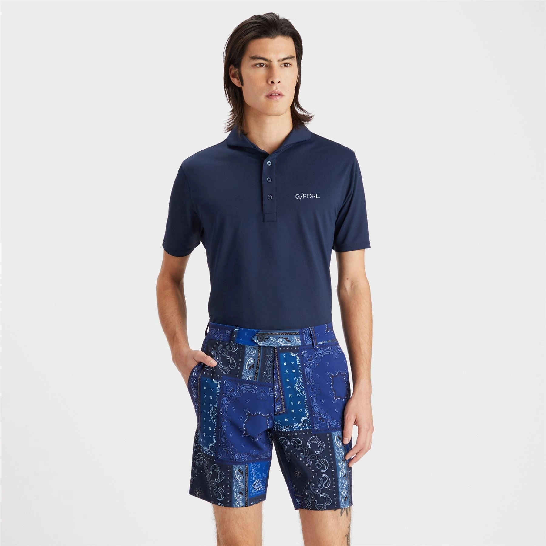 Essential Tech Pique Embroidered Slim Fit Polo Twilight G/Fore Men's Fashion