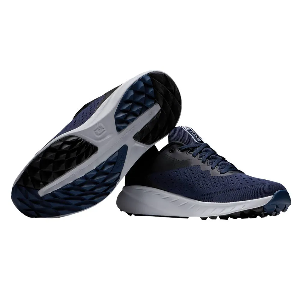FootJoy Flex XP Spikeless Golf Shoes Previous Season Style Navy/Blue/White - 23 Men Lightweight Trail Shoes, Rugged Sole Shoes, New Release Footwear