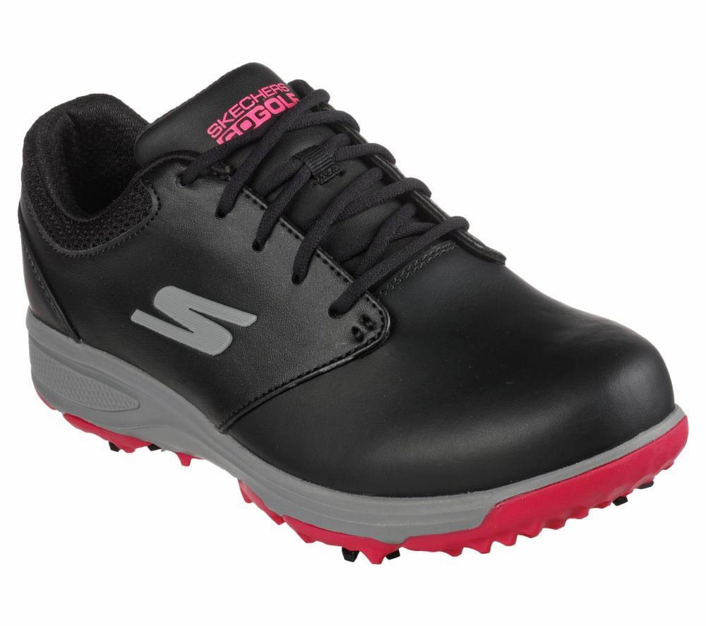 Elastic Fit Shoes Women's Wide Fit Skechers 123050 Go Golf Jasmine Leader Golf Sneakers