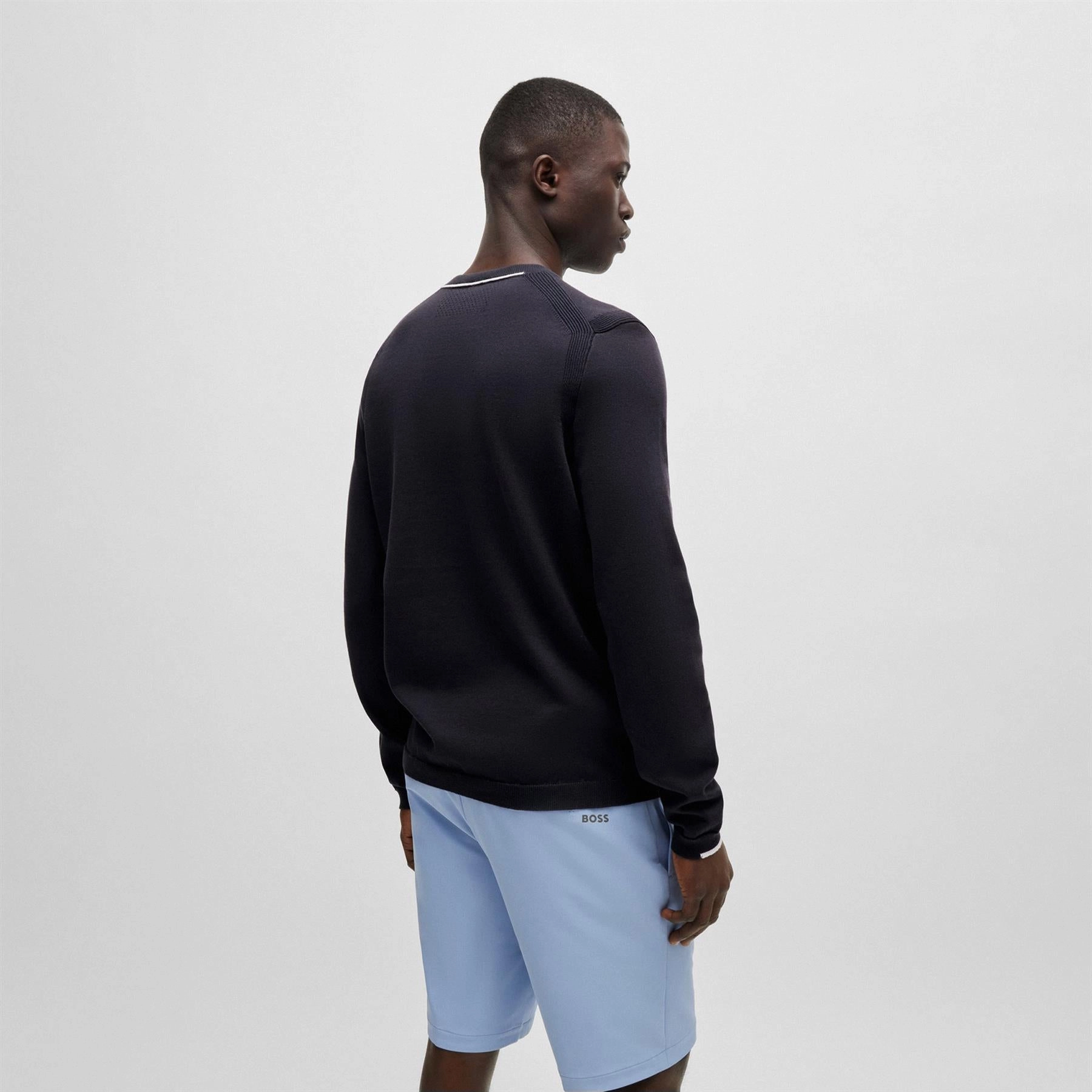 Ever Cotton Crew Neck Sweatshirt Dark Blue Boss Men's Fashion