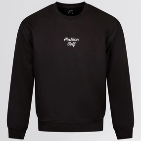 Evergreen GC Crewneck Sweatshirt Black Malbon mens golf lifestyle wear