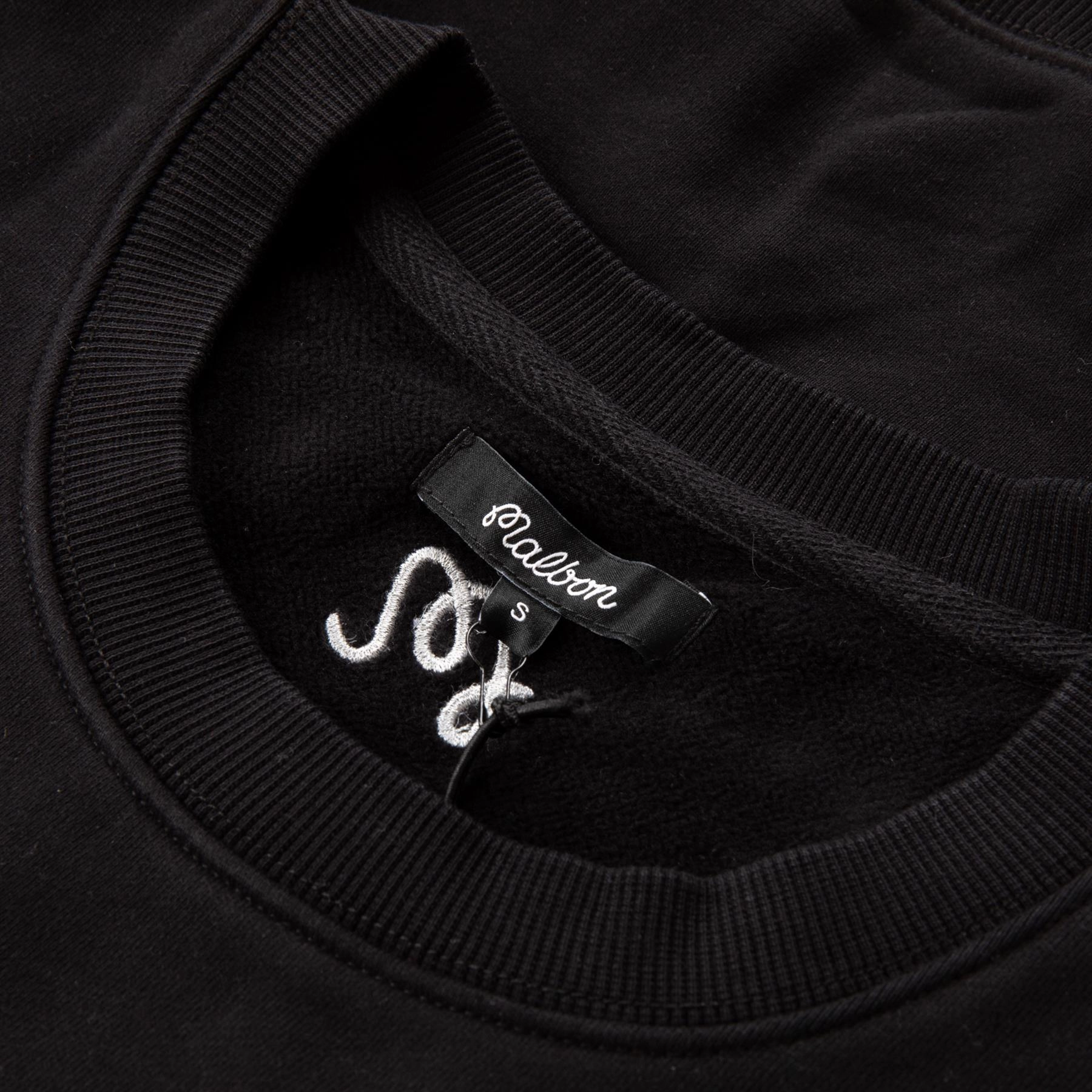 Evergreen GC Crewneck Sweatshirt Black Malbon Men's Golf Lifestyle Wear
