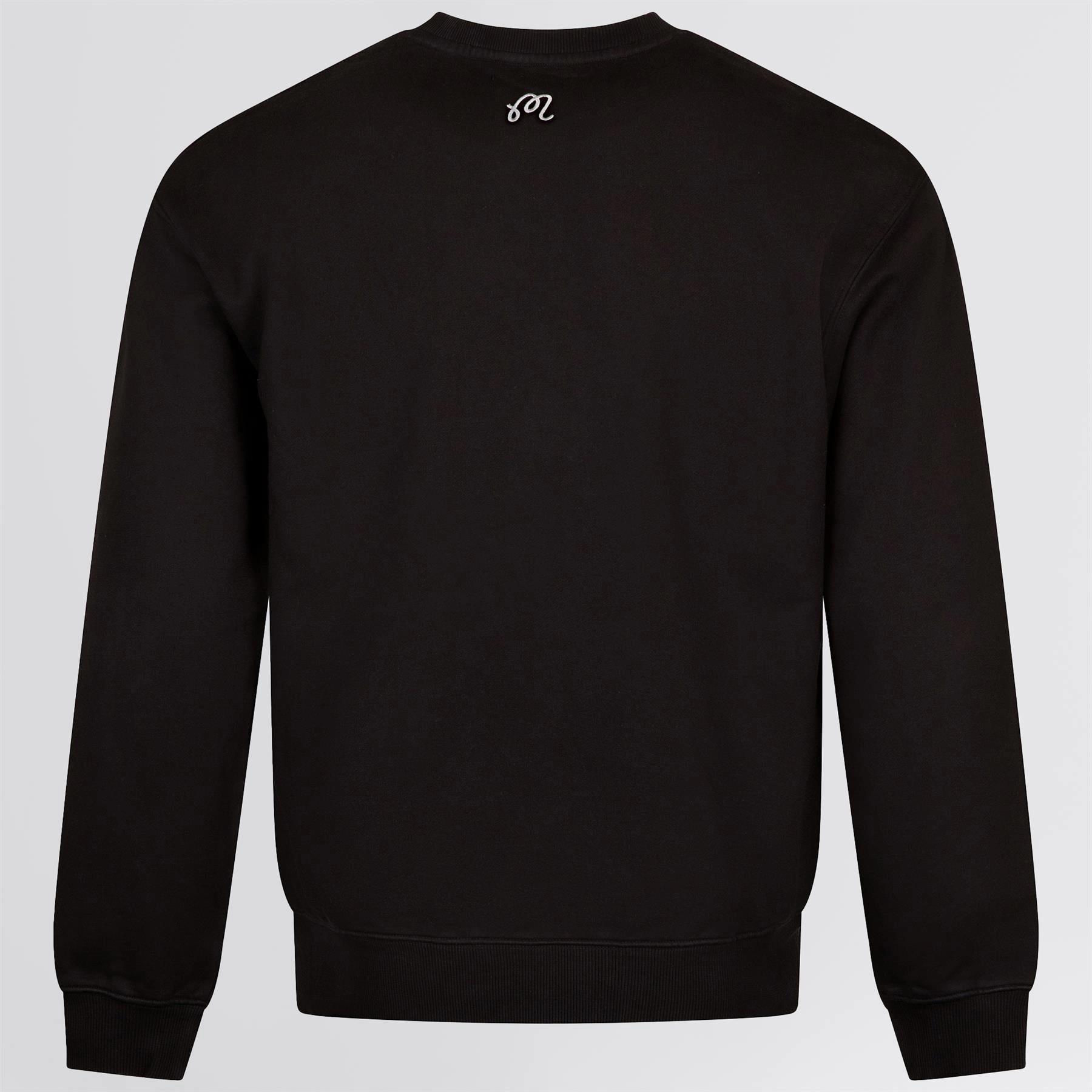 Evergreen GC Crewneck Sweatshirt Black Malbon Men's Golf Lifestyle Wear
