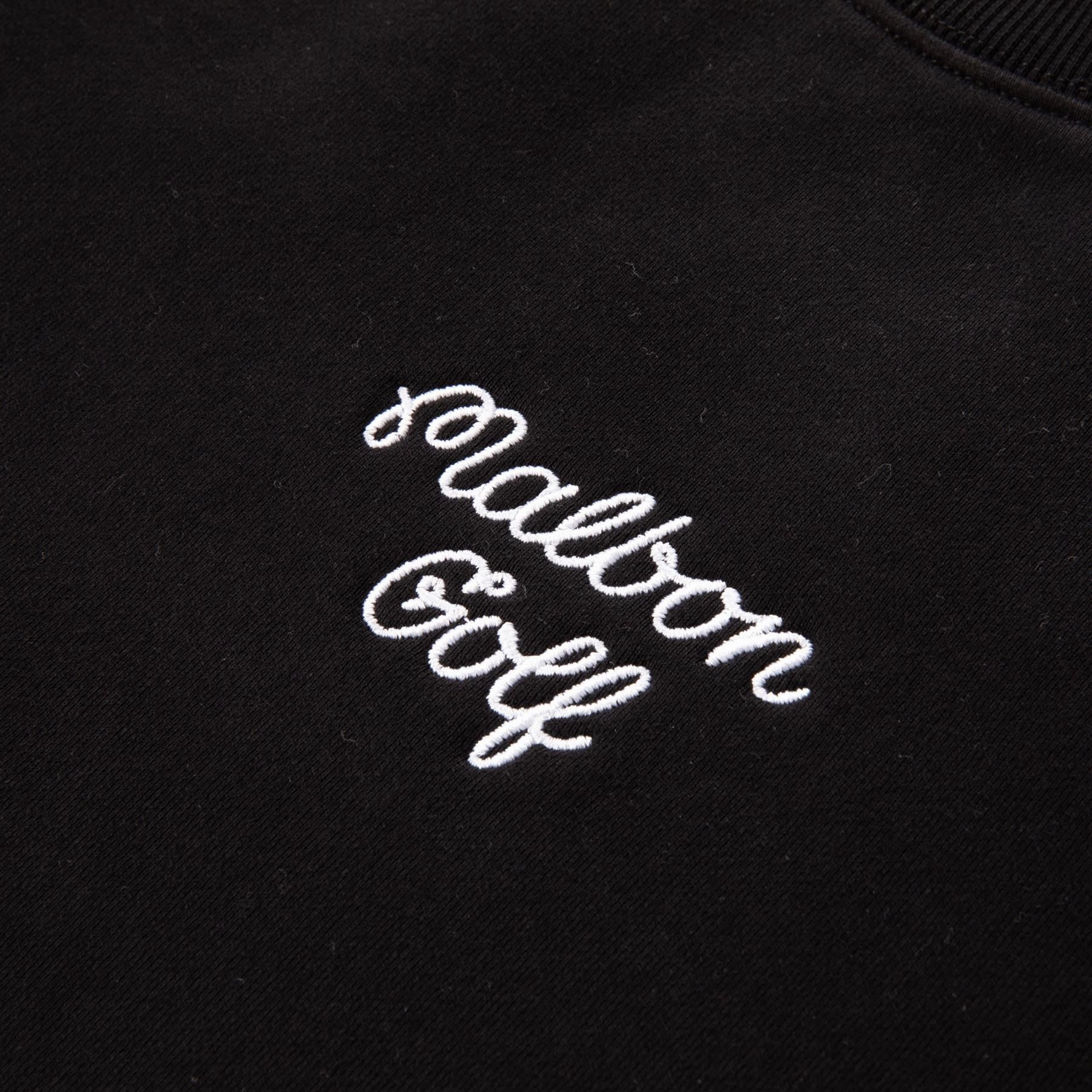 Evergreen GC Crewneck Sweatshirt Black Malbon Men's Golf Lifestyle Wear