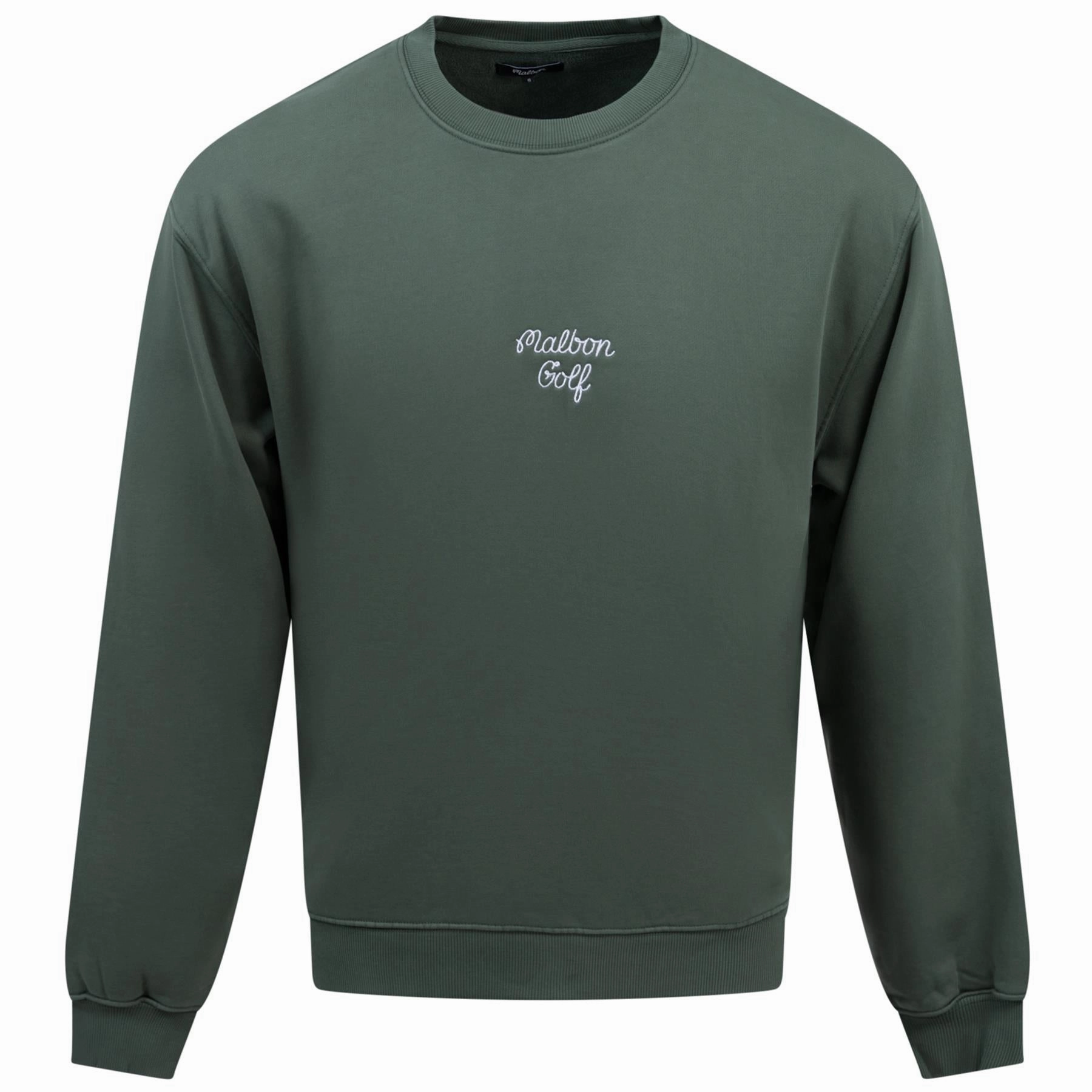 Evergreen GC Crewneck Sweatshirt Evergreen Malbon mens golf lifestyle wear