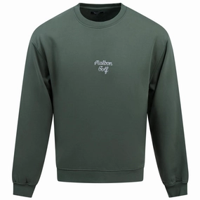 Evergreen GC Crewneck Sweatshirt Evergreen Malbon mens golf lifestyle wear