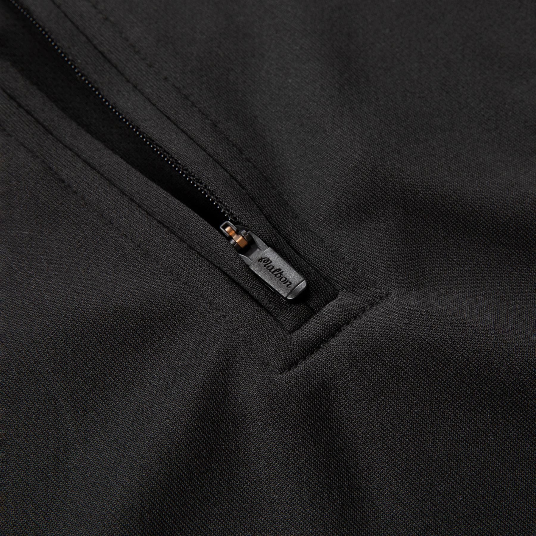 Evergreen Performance Buckets Quarter Zip Black Malbon Men's Golf Lifestyle Wear