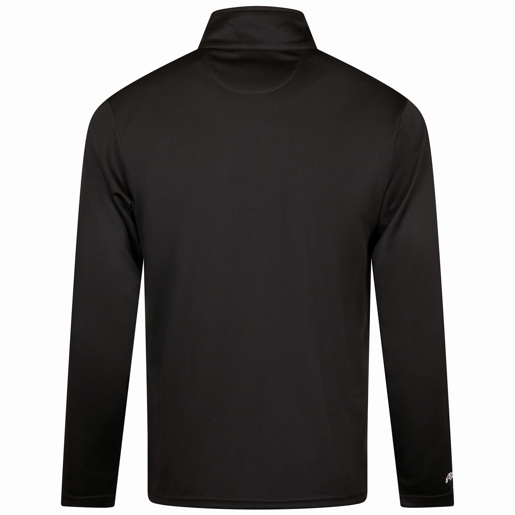 Evergreen Performance Buckets Quarter Zip Black Malbon Men's Golf Lifestyle Wear