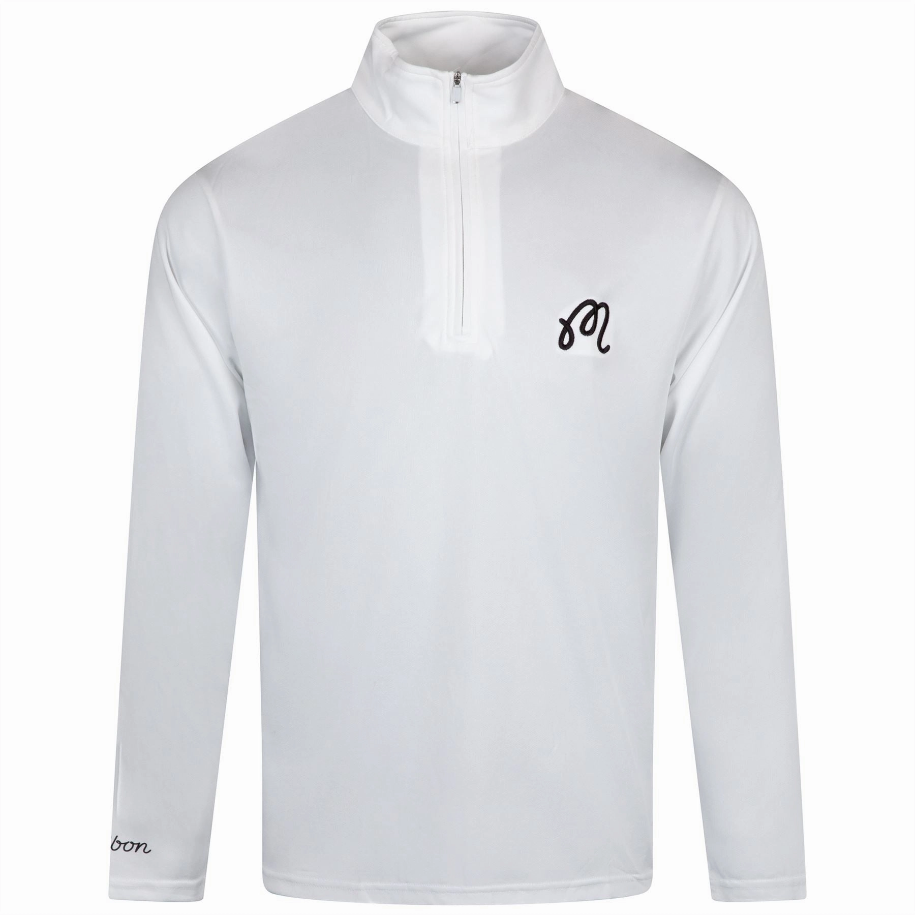Evergreen Performance Quarter Zip White Malbon mens golf lifestyle wear