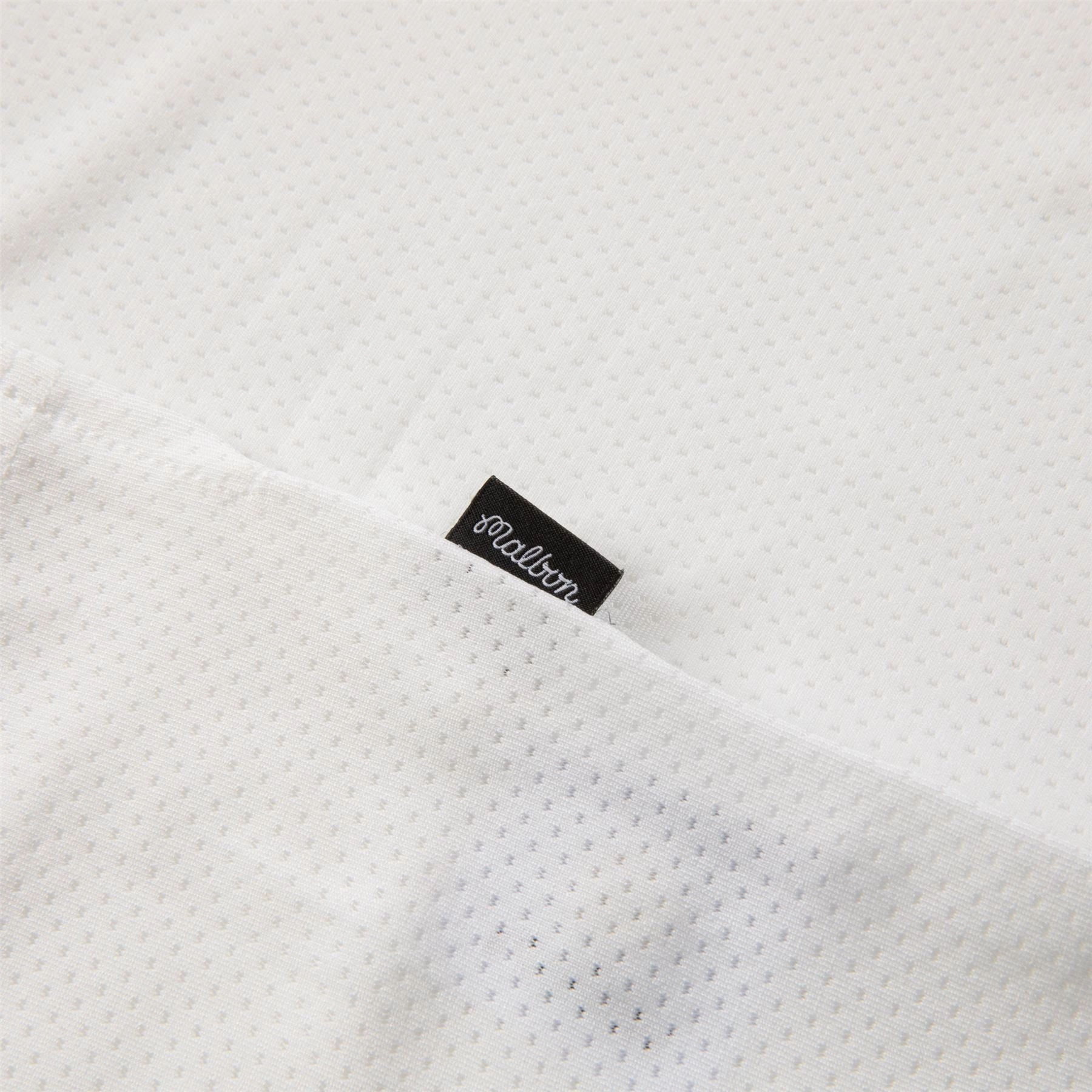 Evergreen Raglan Sleeve Mesh Polo White Malbon Men's Golf Lifestyle Wear