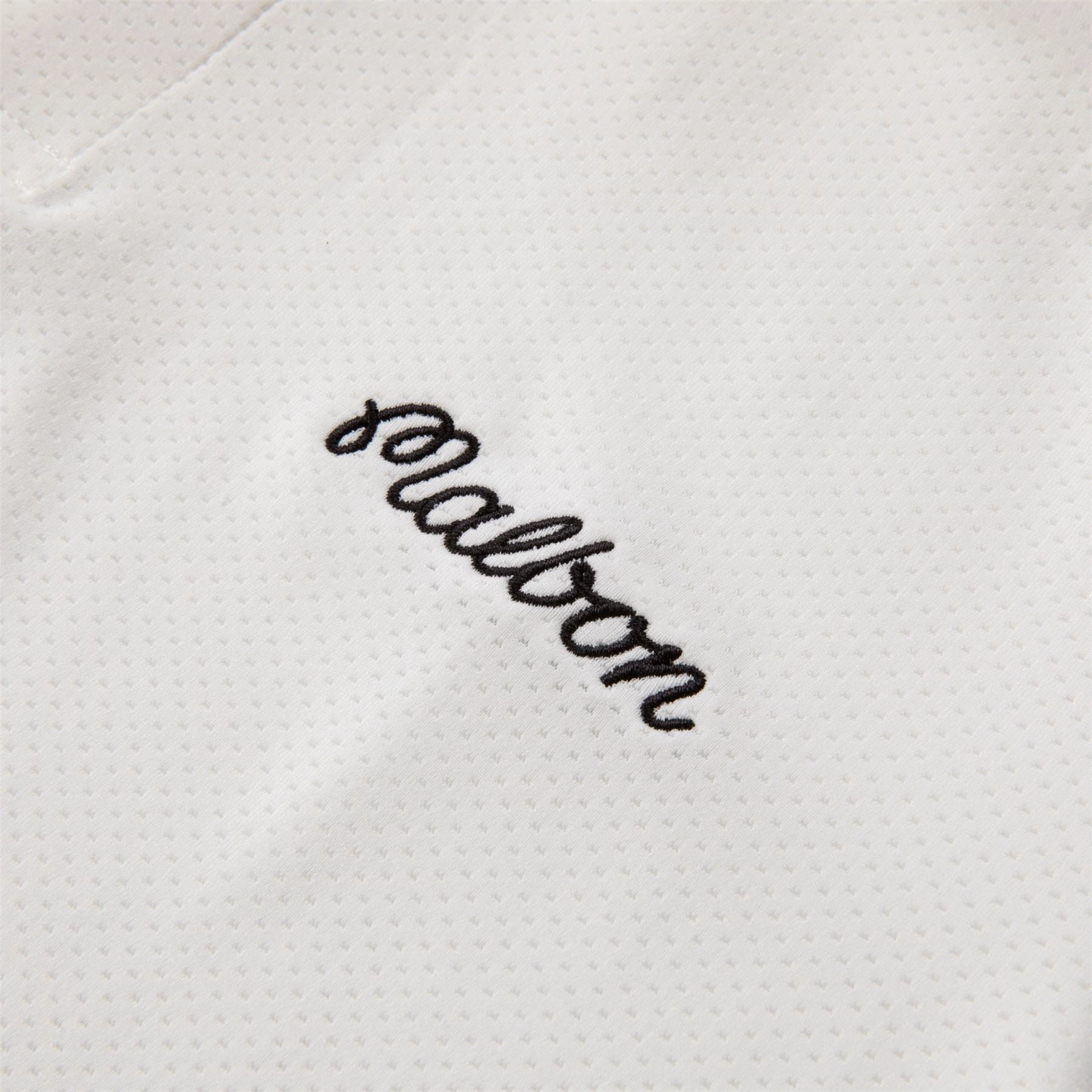 Evergreen Raglan Sleeve Mesh Polo White Malbon Men's Golf Lifestyle Wear
