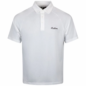 Evergreen Raglan Sleeve Mesh Polo White Malbon mens golf lifestyle wear