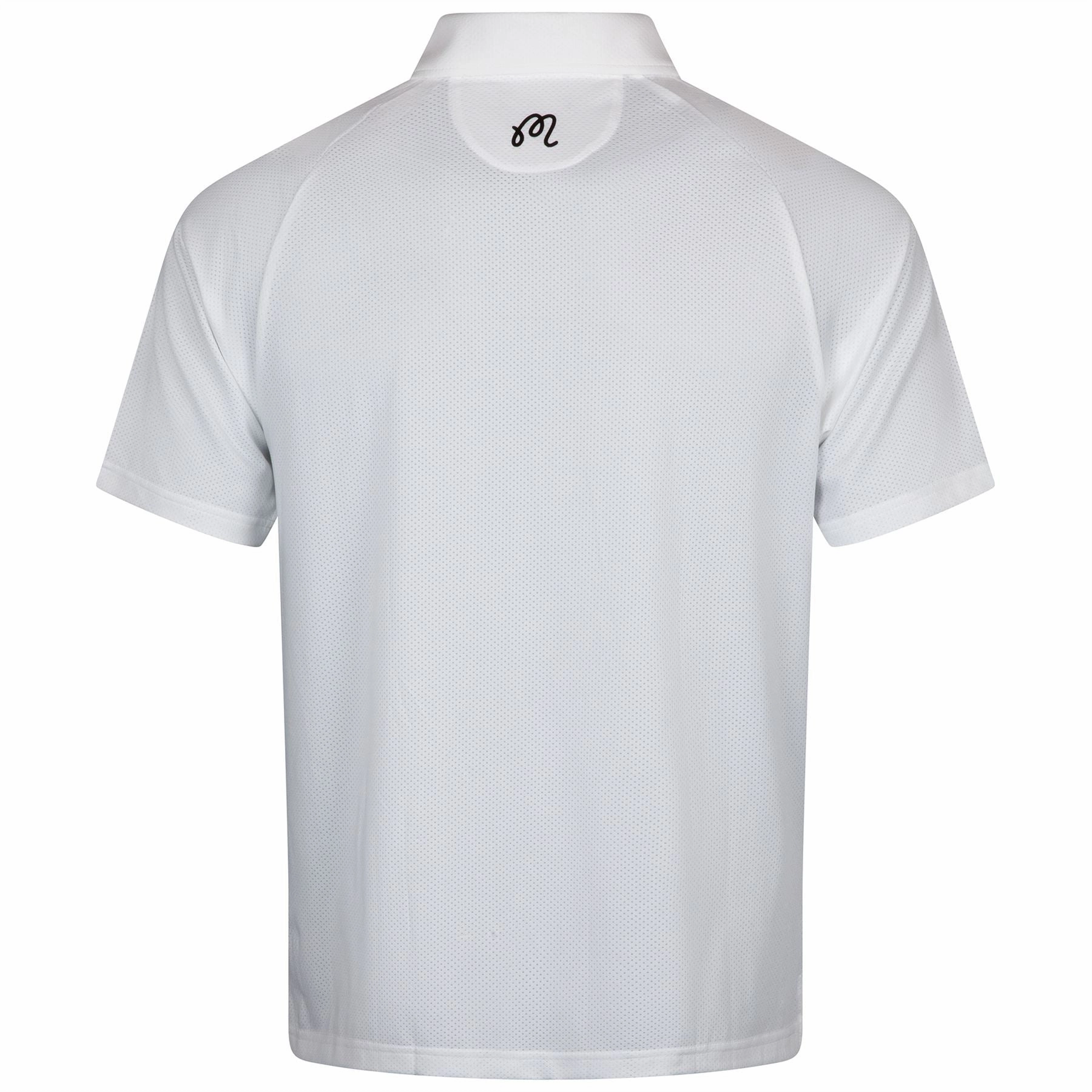 Evergreen Raglan Sleeve Mesh Polo White Malbon Men's Golf Lifestyle Wear