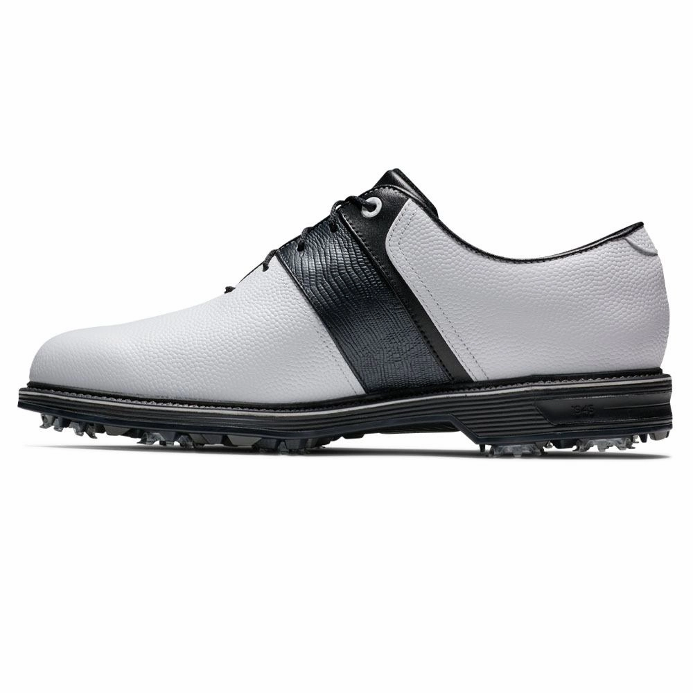 FootJoy Premiere Series - Packard Golf Shoes Previous Season Style White/Black - 24 Men Textured Outsole Shoes, Sports Sneakers