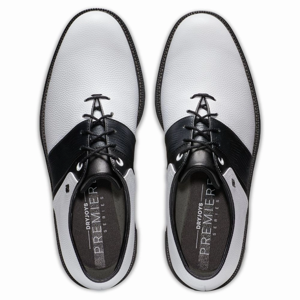 FootJoy Premiere Series - Packard Golf Shoes Previous Season Style White/Black - 24 Men Running-Inspired Shoes, Arch Support Shoes