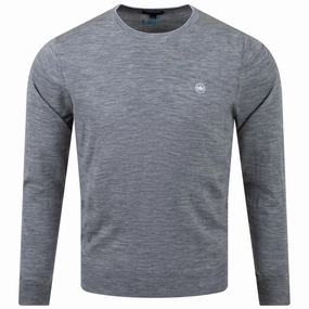 Excursionist Flex Crew Gale Grey Peter Millar clothing for men