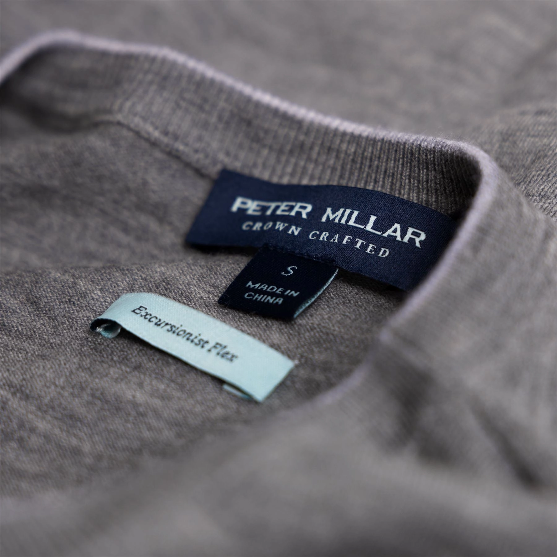 Excursionist Flex Crew Gale Grey Peter Millar Menswear Collection