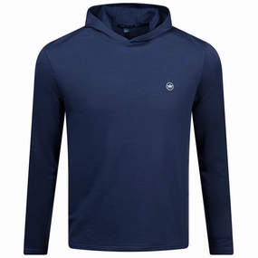 Excursionist Flex Hoodie Heather Navy Peter Millar clothing for men