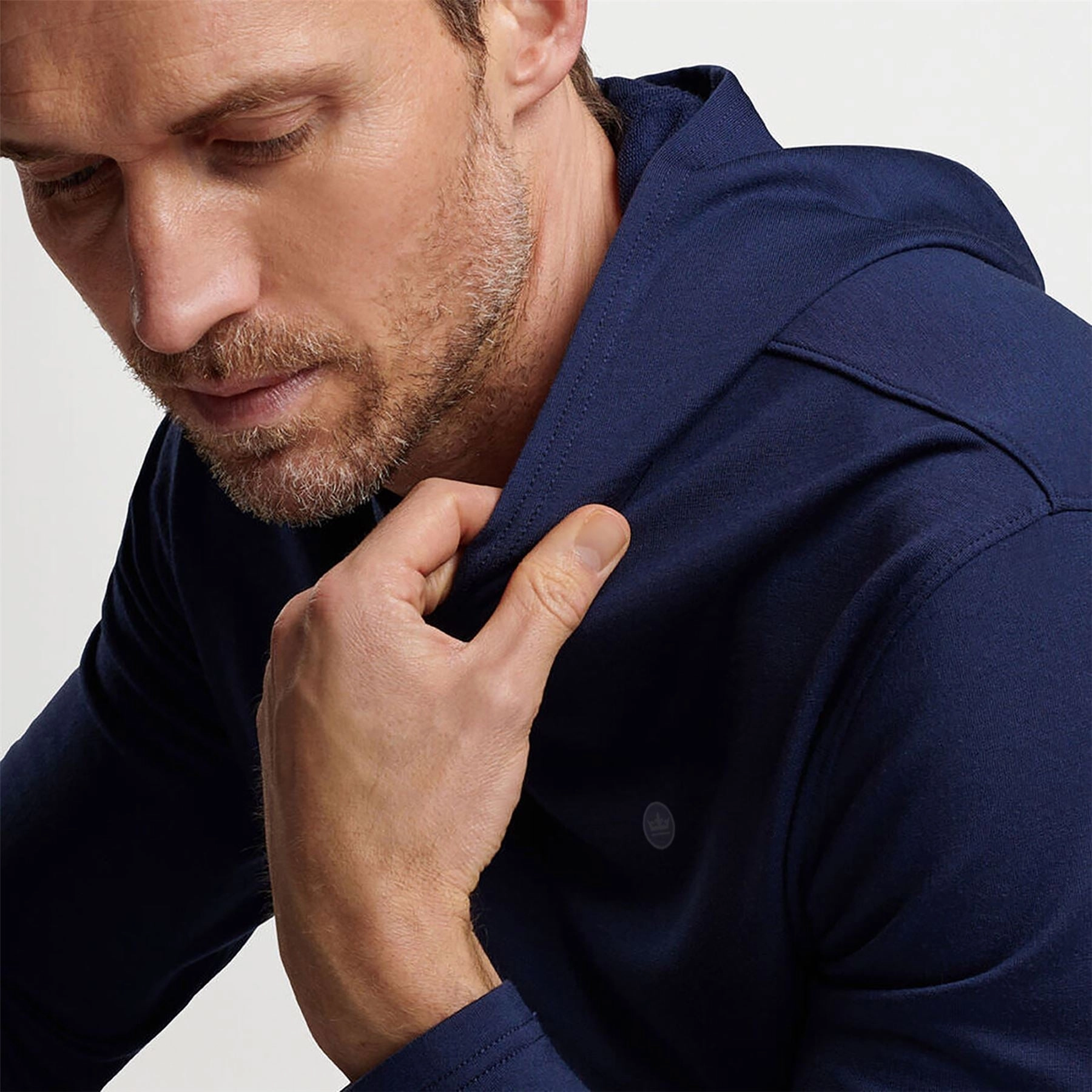 Excursionist Flex Hoodie Heather Navy Peter Millar Menswear Collection