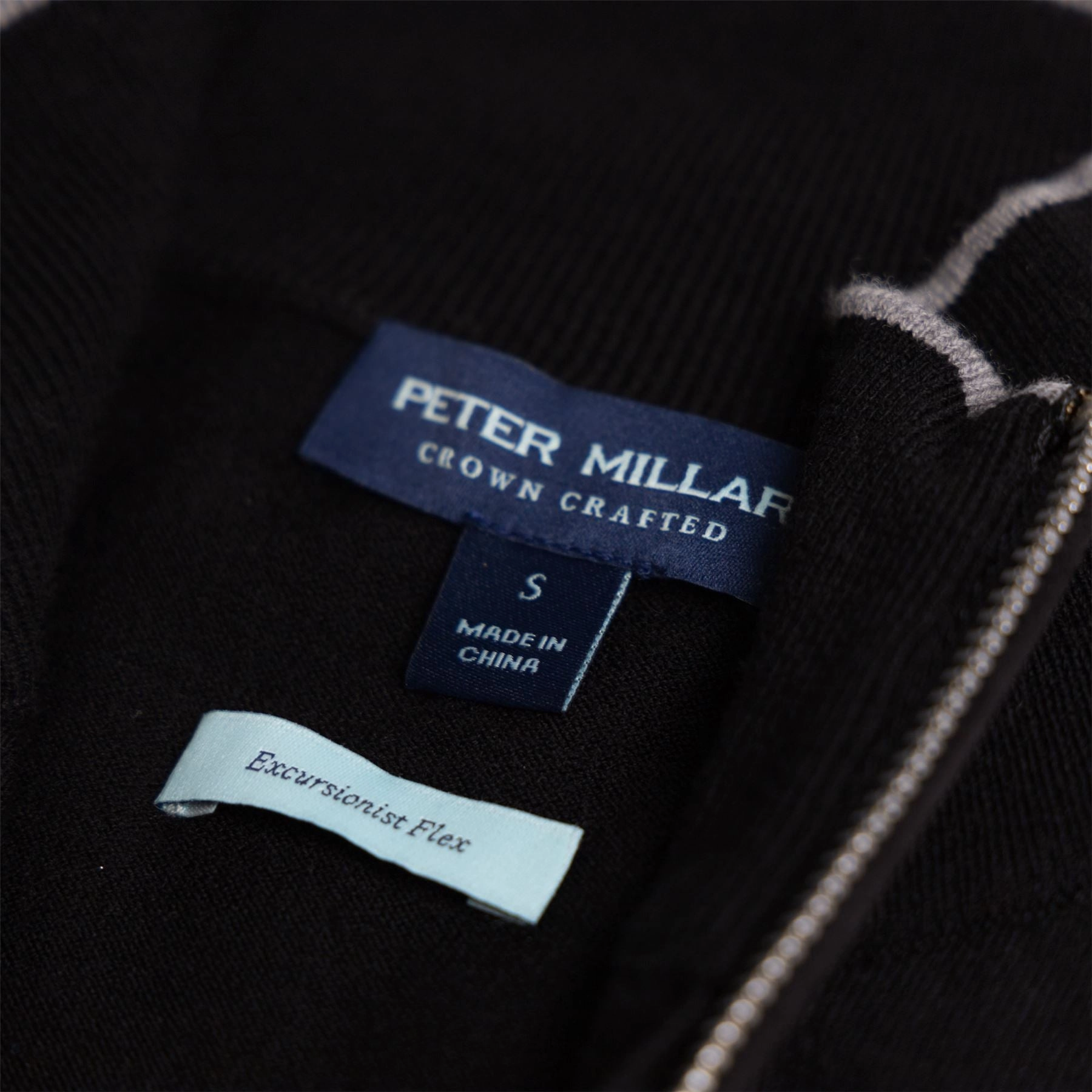 Excursionist Flex Quarter Zip Black Peter Millar Menswear Collection
