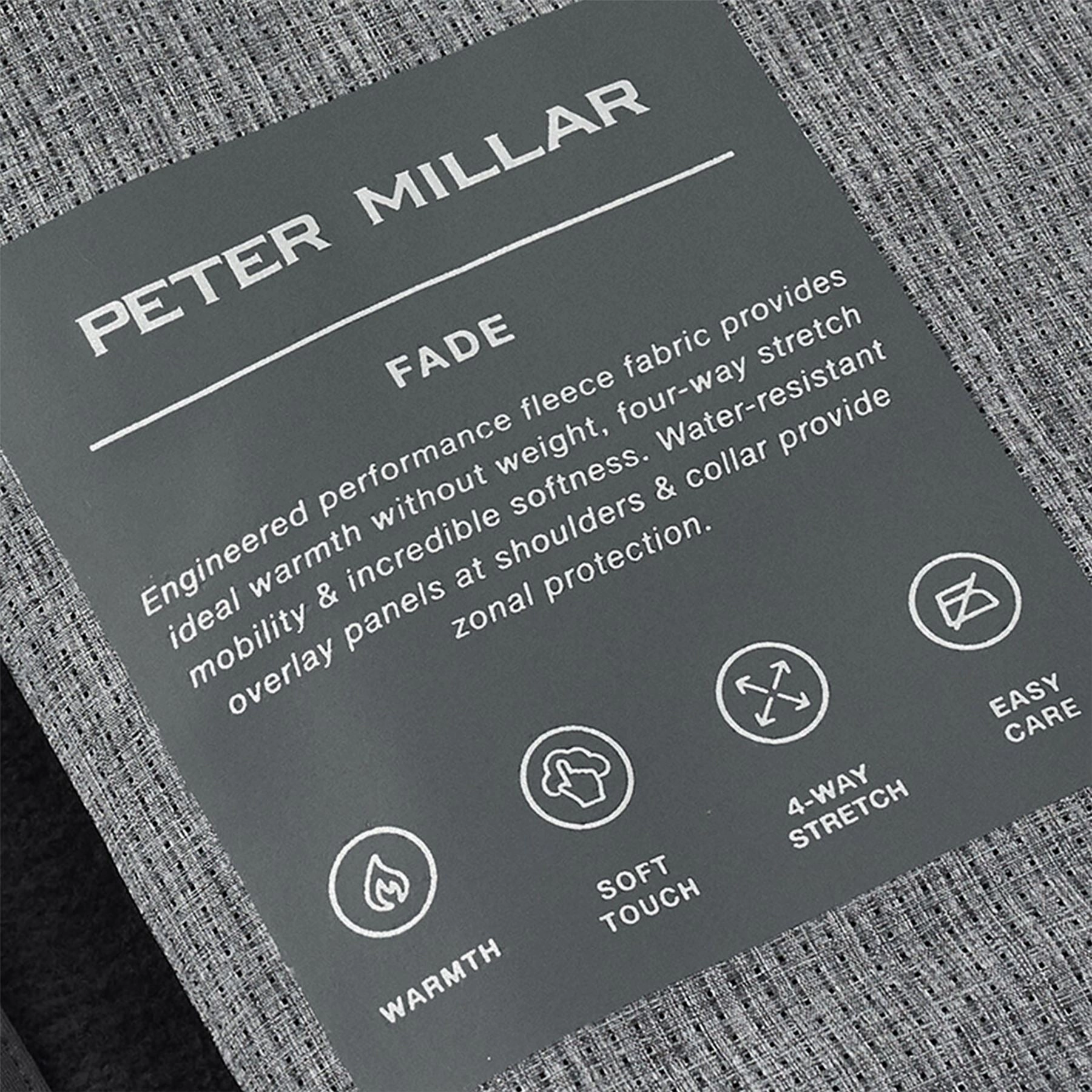 Fade Full Zip Mid Vest Black Peter Millar Menswear Collection