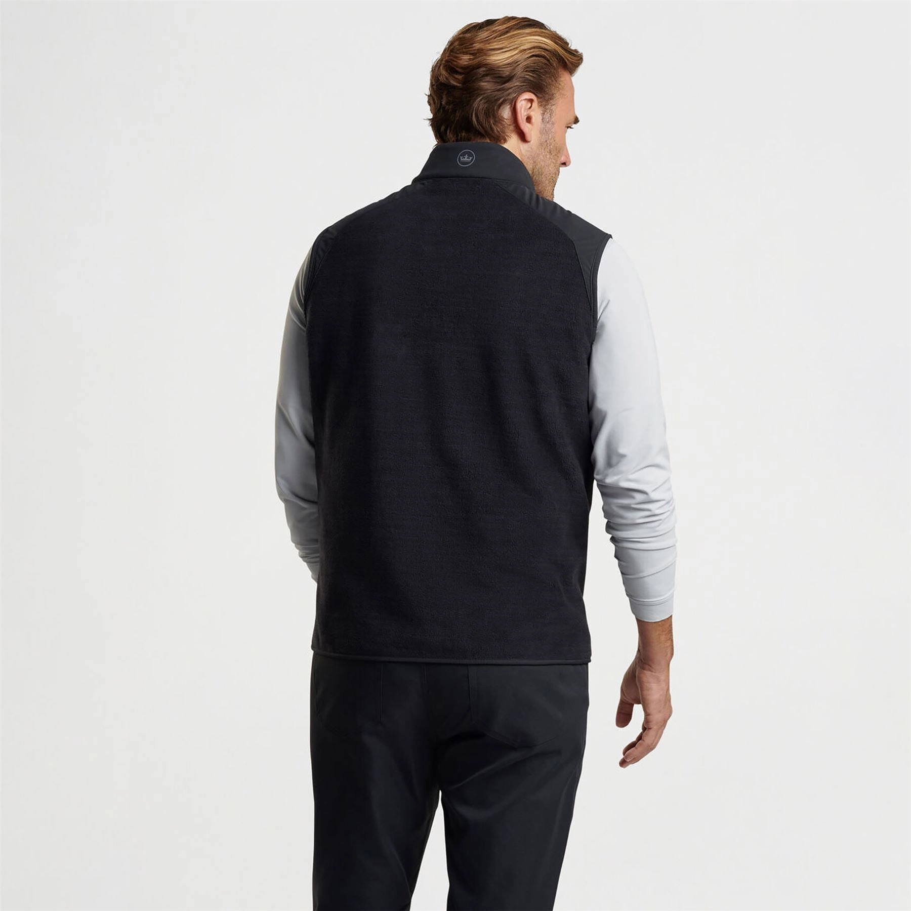 Fade Full Zip Mid Vest Black Peter Millar Menswear Collection