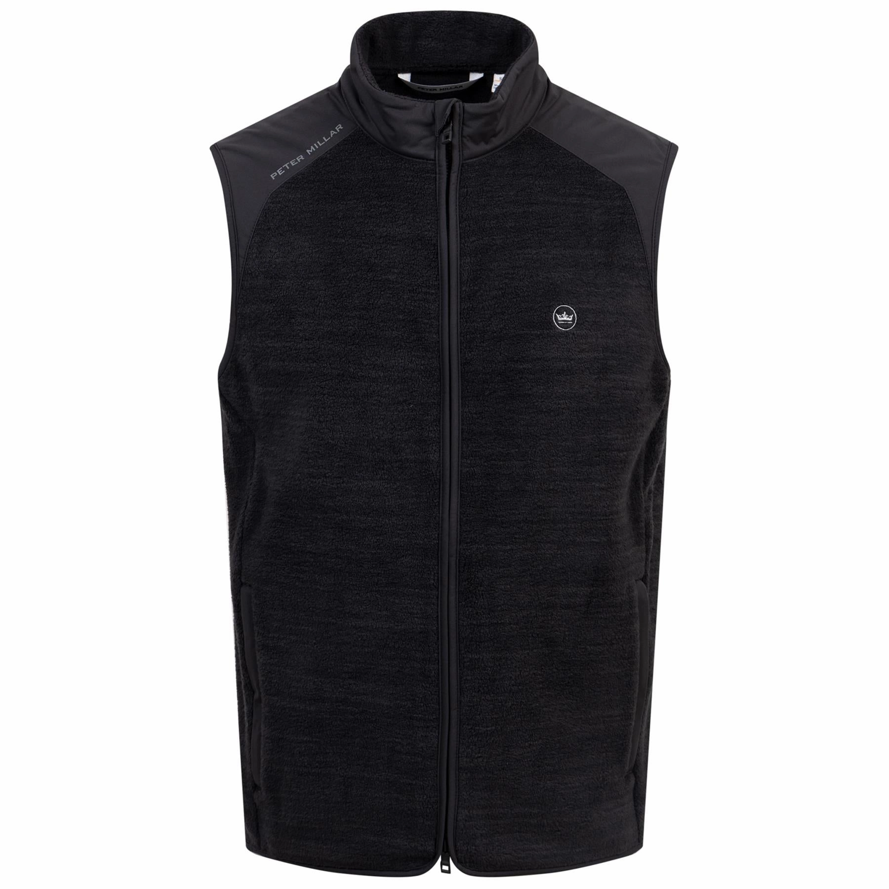 Fade Full Zip Mid Vest Black Peter Millar clothing for men