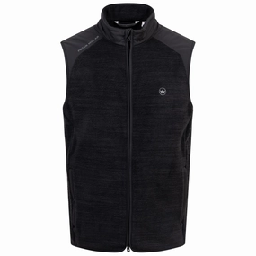 Fade Full Zip Mid Vest Black Peter Millar clothing for men