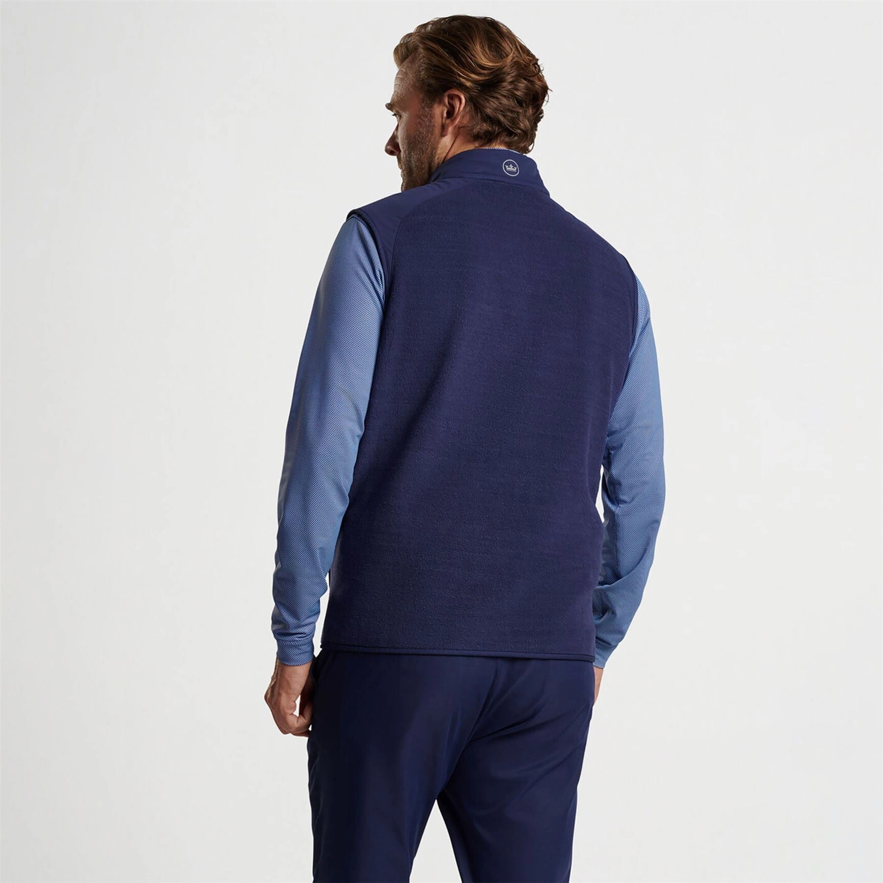 Fade Full Zip Mid Vest Navy Peter Millar Menswear Collection