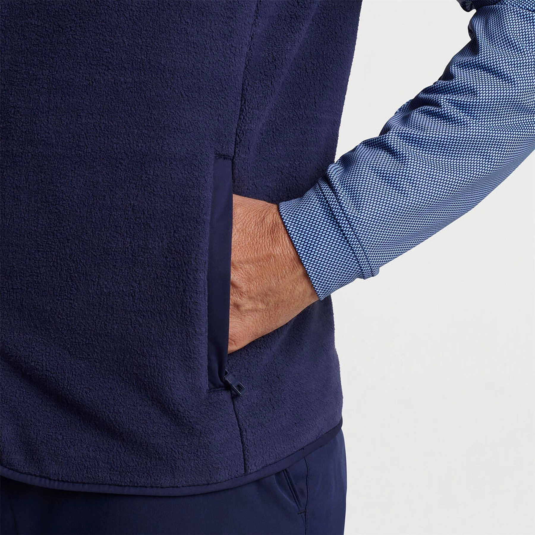 Fade Full Zip Mid Vest Navy Peter Millar Menswear Collection