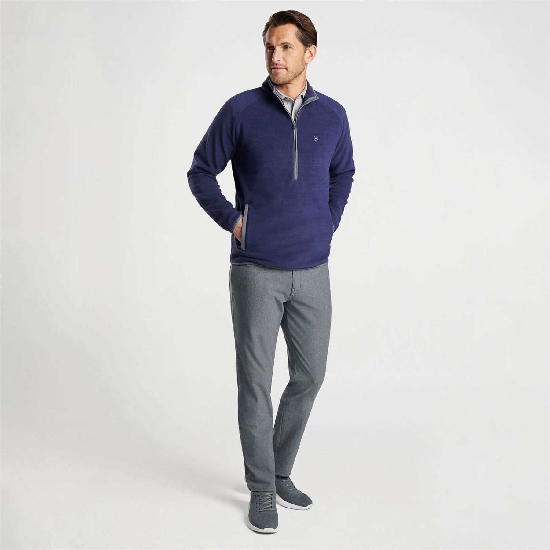 Fade Half Zip Mid Layer Navy Peter Millar Menswear Collection