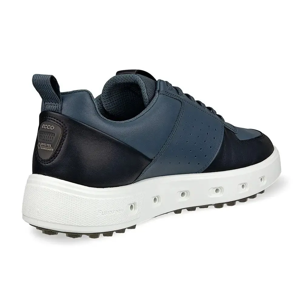 ECCO Street 720 Spikeless Golf Shoes Pavement/Black - SS24 Men Futuristic Design Footwear