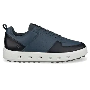 Outdoor Trainers, Breathable Uppers Fashion Everyday Sneakers ECCO Street 720 Spikeless Golf Shoes Pavement/Black - SS24 Men Wide Fit Sneakers