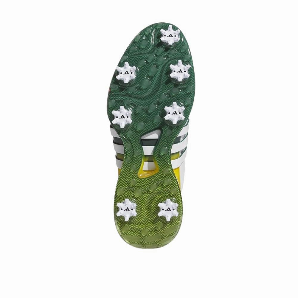 Shock Absorbent Shoes Adidas Men's Tour360 24 Golf Shoes - White/Green/Yellow