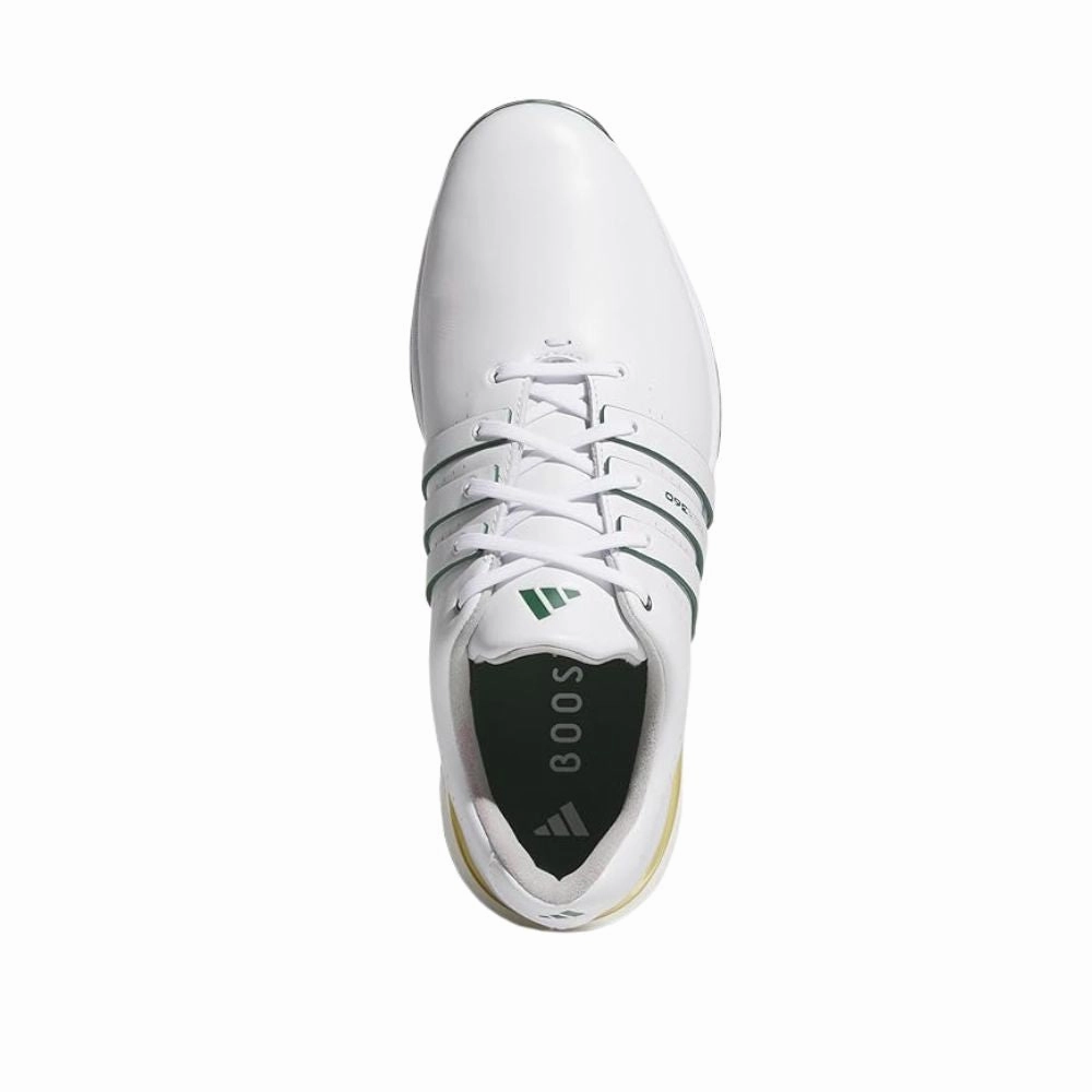 Adidas Men's Tour360 24 Golf Shoes - White/Green/Yellow Lifestyle Trainers