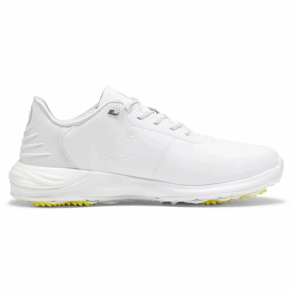 Non-Slip Soles Fast Glide PUMA Phantomcat Nitro Golf Shoes White/Silver/Feather Gray - 24 Men Active Drive Futuristic Shoes