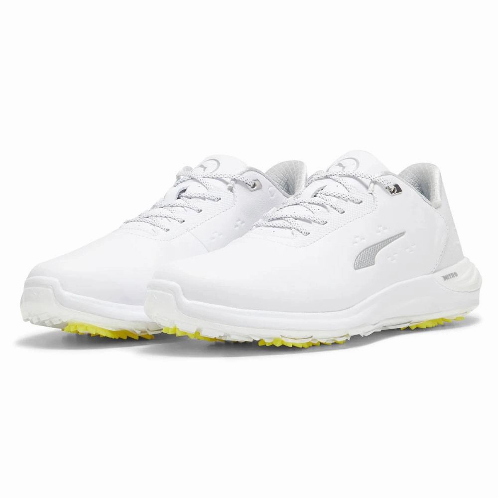 PUMA Phantomcat Nitro Golf Shoes White/Silver/Feather Gray - 24 Men Minimalist Athletic Shoes