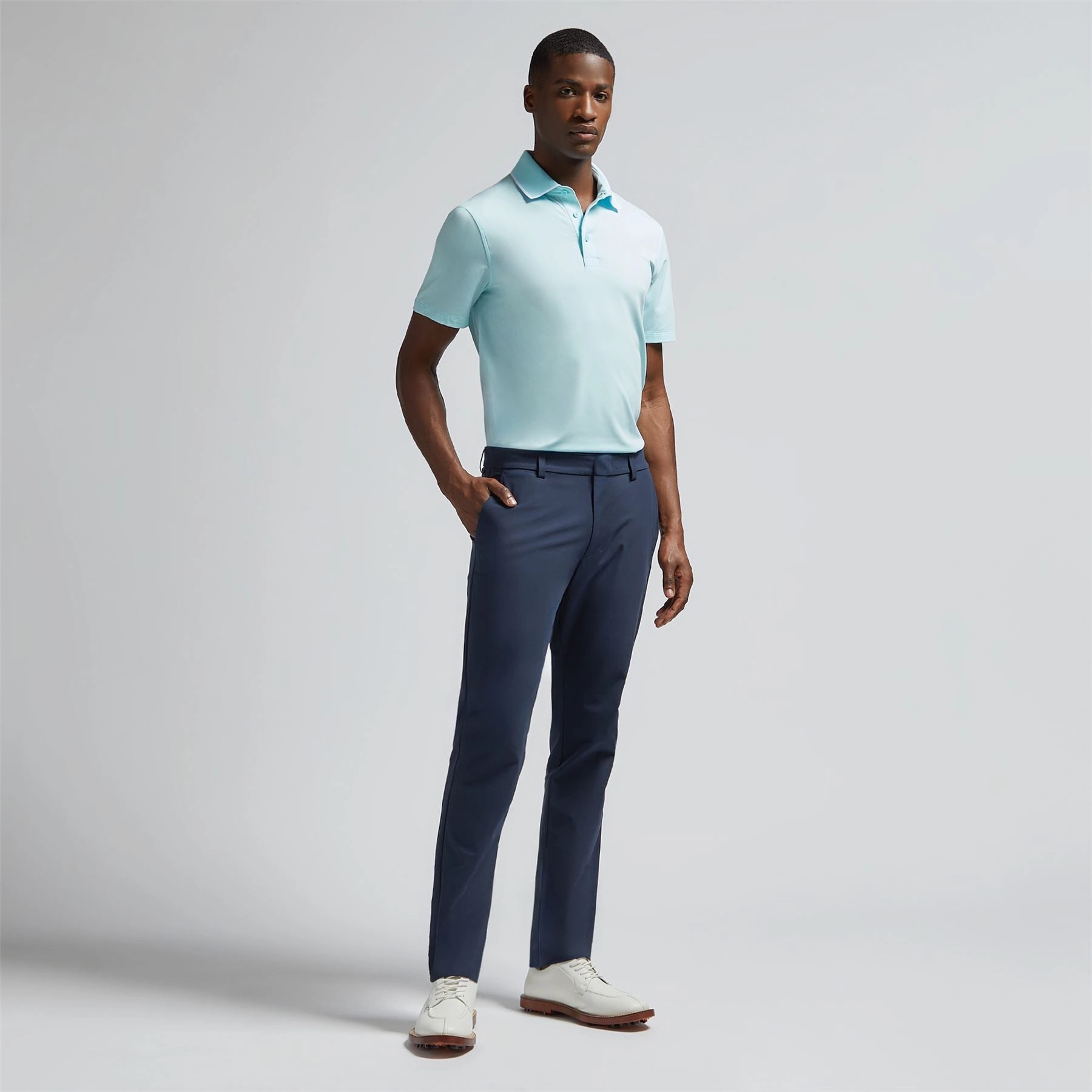 Feeder Stripe Tech Jersey Polo Powder G/Fore Men's Fashion